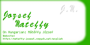 jozsef mateffy business card